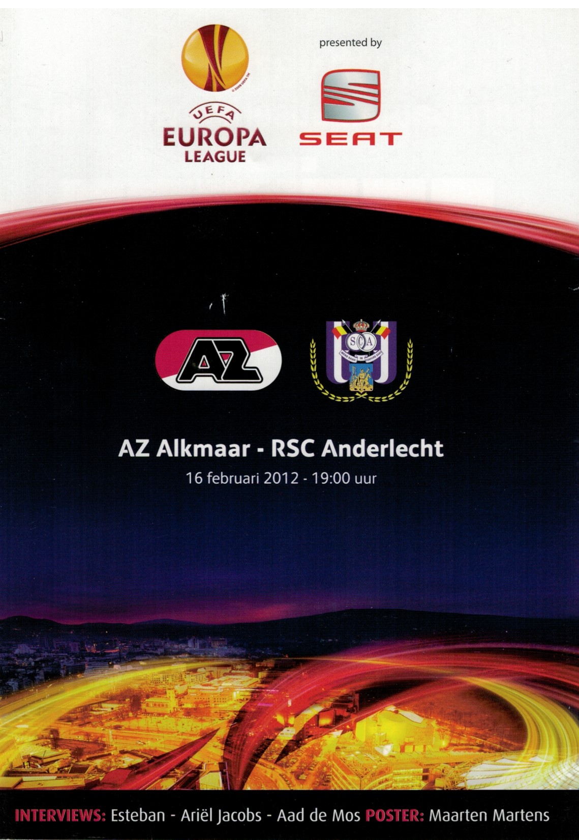AZ Programma 16-feb-2012 Anderlecht thuis